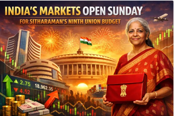 India's Markets Open Sunday for Sitharaman's Ninth Union Budget